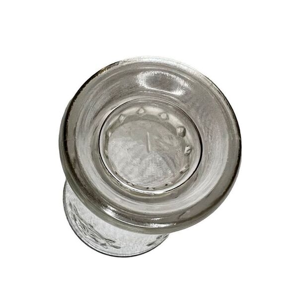 Vintage MidCentury Nautical Ships Wheel & Fluted Dessert Footed Glass - Picture 3 of 6